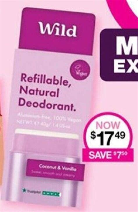 wild deodorant priceline